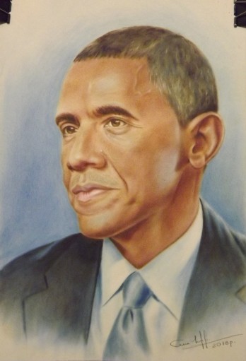 Картина маслом Барак Обама