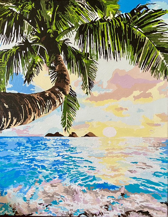 Painting акрилом Пальма