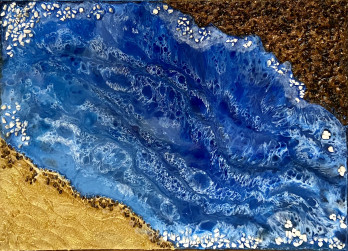 Painting  Море скалы пляж