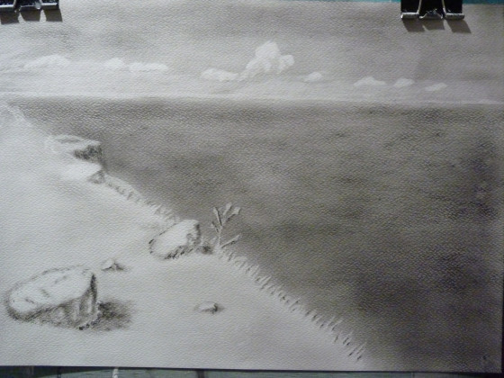 Painting карандашом Берег