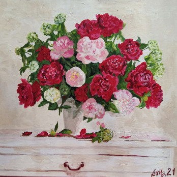 Painting маслом Картина"Пионы"