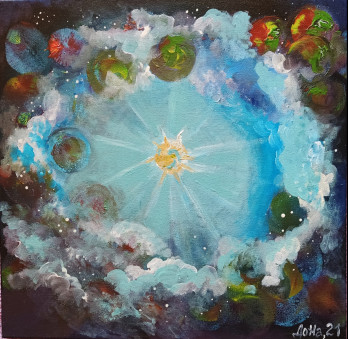 Painting маслом Картина"Космос"
