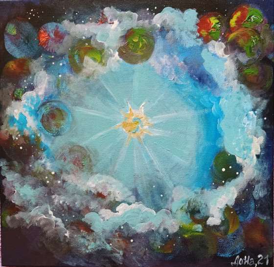 Painting маслом Картина"Космос"