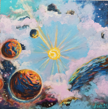 Painting маслом Картина"Космос"
