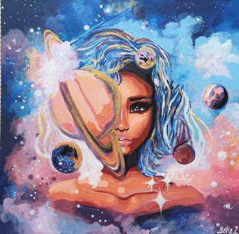 Painting маслом Картина"Владычица вселенной"