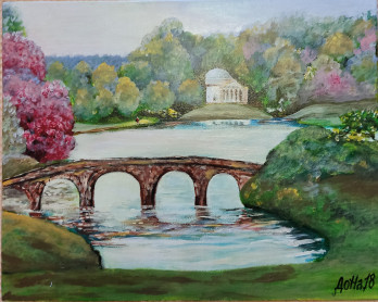 Painting маслом Картина"В парке".