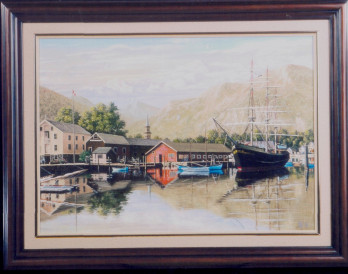 Painting маслом У родных берегов  By the native shores