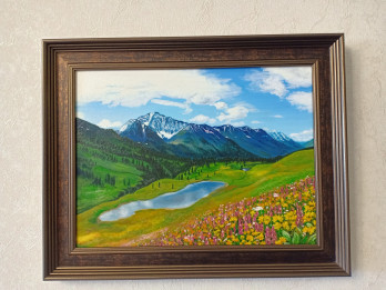 Painting маслом Лето в горах
