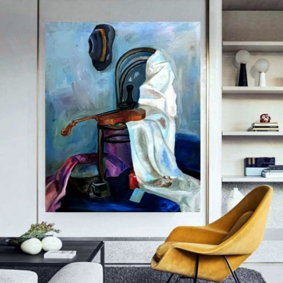 Painting маслом Натюрморт со скрипкой