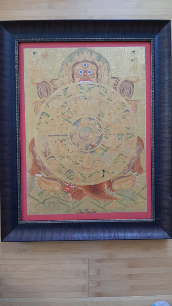 Painting в смешанной технике Буддийское божество