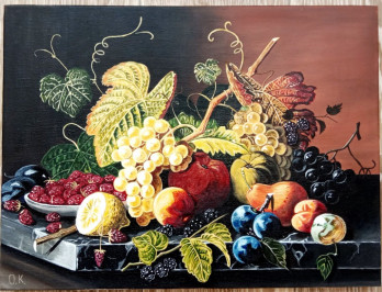 Painting маслом Натюрморт с фруктами 