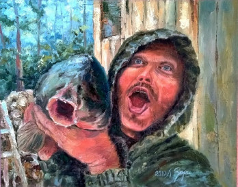 Painting маслом Канон. Вождь и спутник