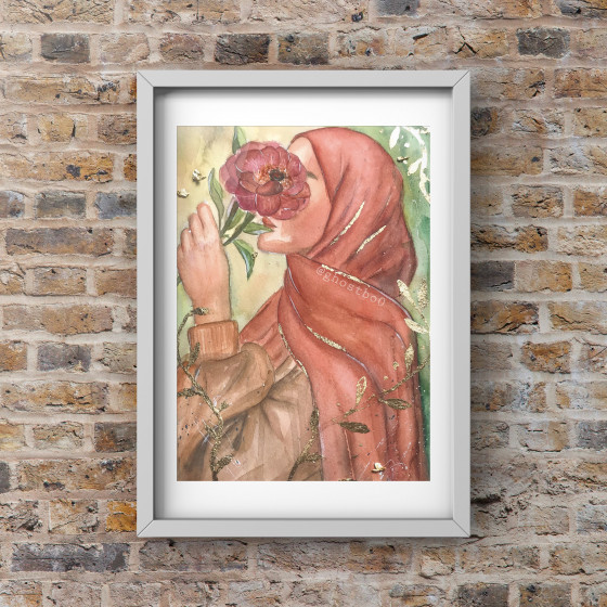 Painting акварелью Цветок