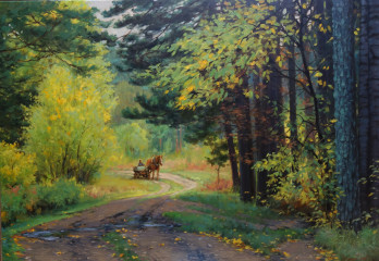 Painting маслом Out of the woods.