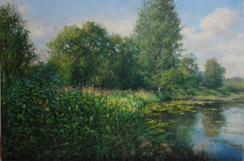 Painting маслом By the Lake.