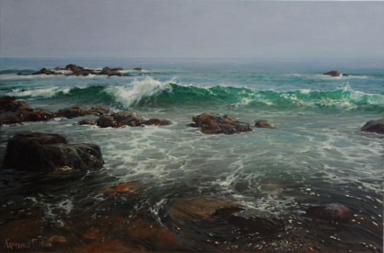 Painting маслом Cold Wave.