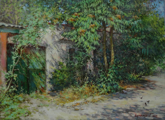 Painting маслом На старой улице.