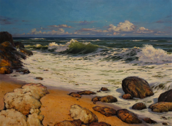 Painting маслом Golden Beach.