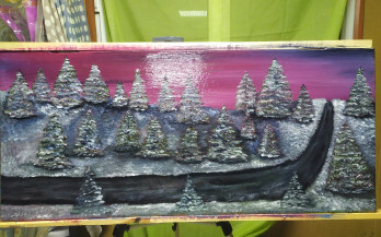 Painting маслом Зимняя сказка