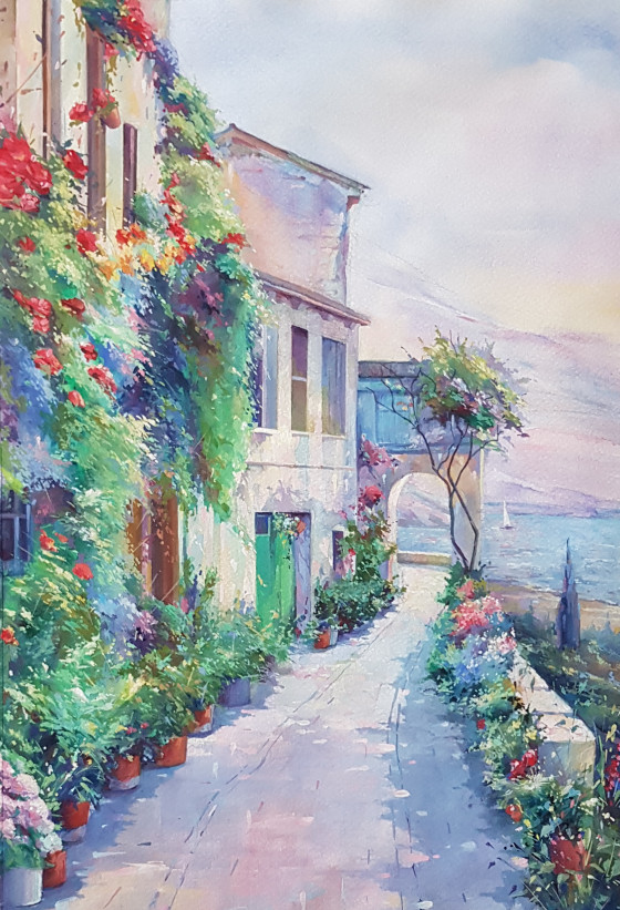 Painting гуашью Dawn