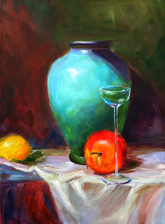 Painting маслом Натюрморт с кувшином