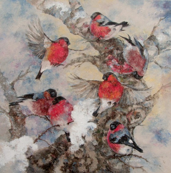 Painting акрилом Конец зимы