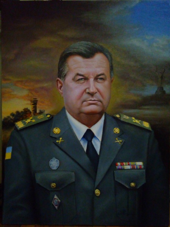 Painting маслом Міністр оборони С. Полторак (виготовлено на замовлення)