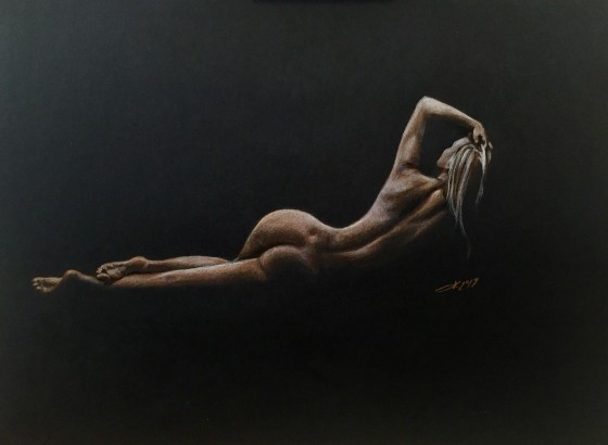 Painting карандашом The light lines