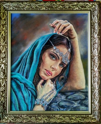 Painting пастелью Принцесса Амира