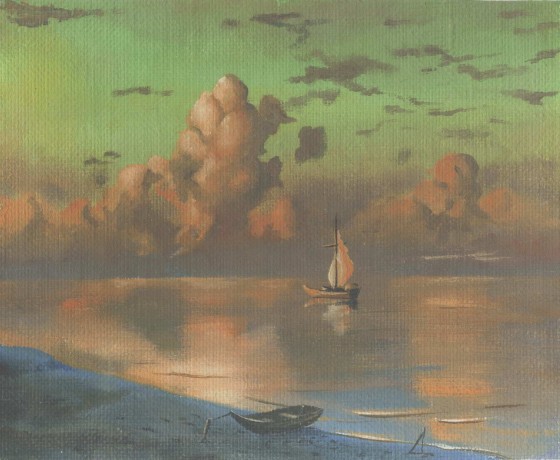Painting маслом Calm Evening Waters