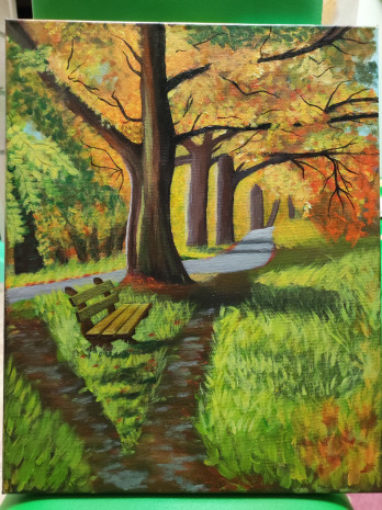 Painting акрилом Осень