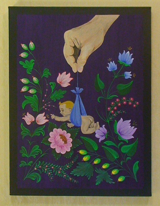 Painting акрилом "The present from heaven"