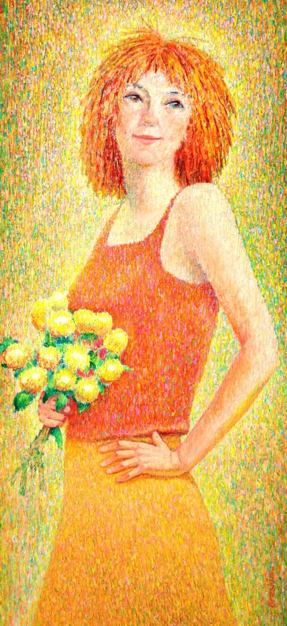 Painting маслом Рыжая юность