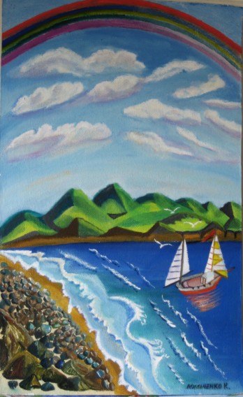Painting маслом "Лазурный берег Крыма"