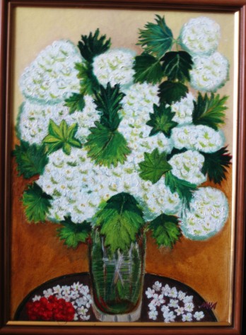 Painting маслом " Цветы калины"