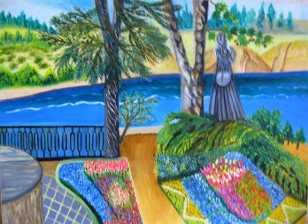 Painting маслом "Ждущая"_жанровая картина
