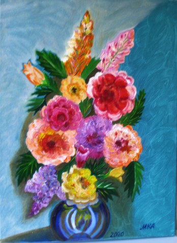 Painting маслом "Летний вечер" - натюрморт