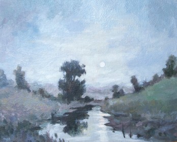 Painting маслом Лунная ночь