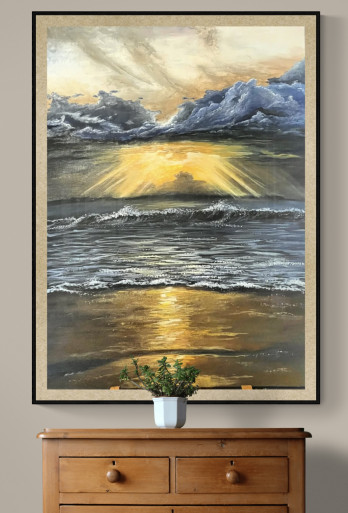 Painting акрилом Закат