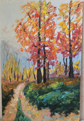 Painting маслом Картина маслом Осінь