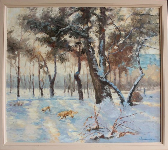 Painting маслом Зимнее утро