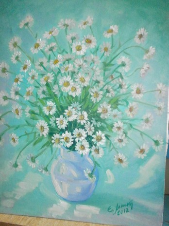 Painting маслом Ромашки