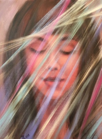 Painting маслом Разноцветная вуаль