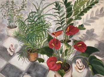 Painting маслом Домашний сад