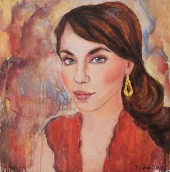 Painting в смешанной технике Красный