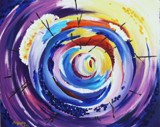 Painting маслом Коктейль с оливкой