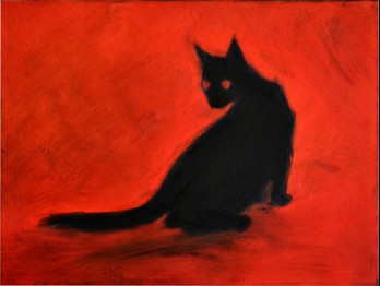 Painting маслом Адский котик