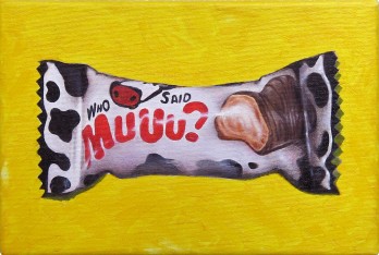 Painting маслом Конфетка Кто сказал Му