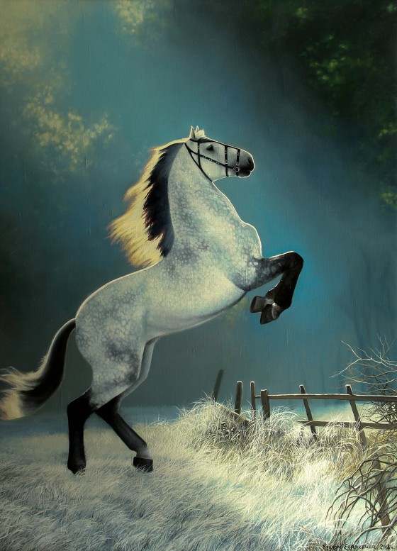 Painting маслом Серебряный иней