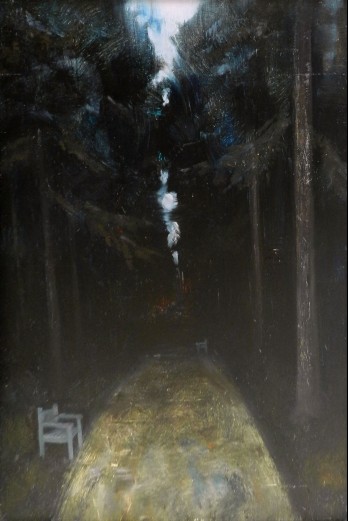 Painting маслом Ночная аллея